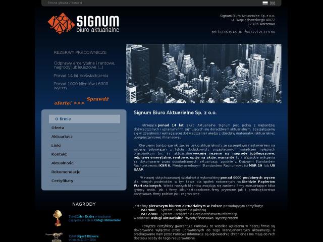 Signum Biuro Aktuarialne Sp. z o.o. Sp. k.