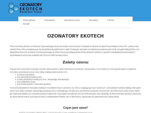 OZONATORY EKOTECH Waldemar Rajski