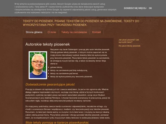 TEKST DO PIOSENEK - Jacek Sobierajski